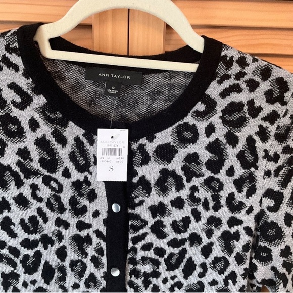 NWT Ann Taylor Leopard Print Cardigan - Picture 3 of 5